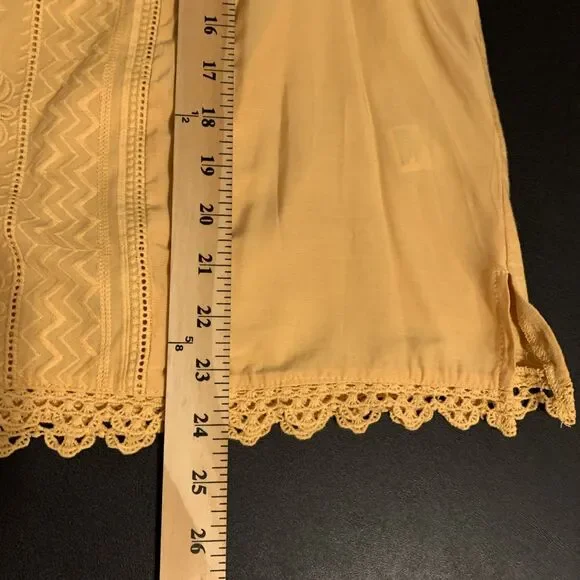 Democracy Womens Size XL Top Yellow Floral Sleeveless Tank NWT - Picture 7 of 7